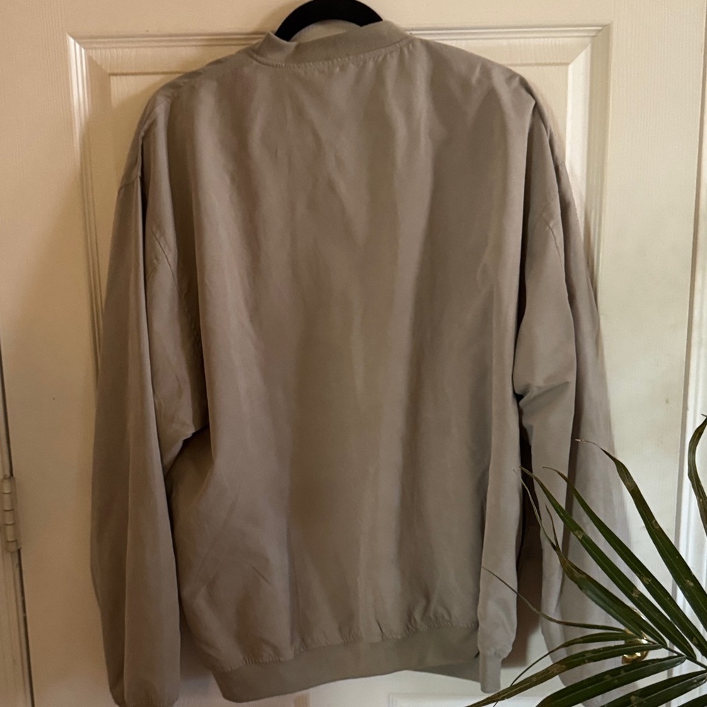 Men's Light Gray Golf Pullover Jacket - Picture 5 of 5